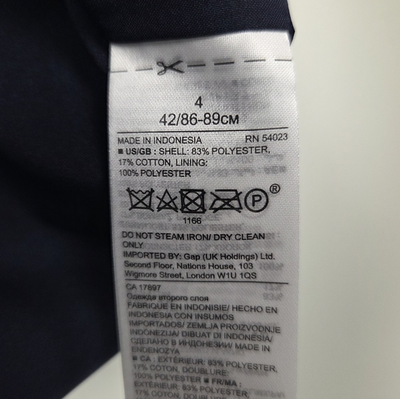 Banana Republic Size 4 Navy Short Sleeve Shimmer Leaf Evening Dress - Picture 9 of 10